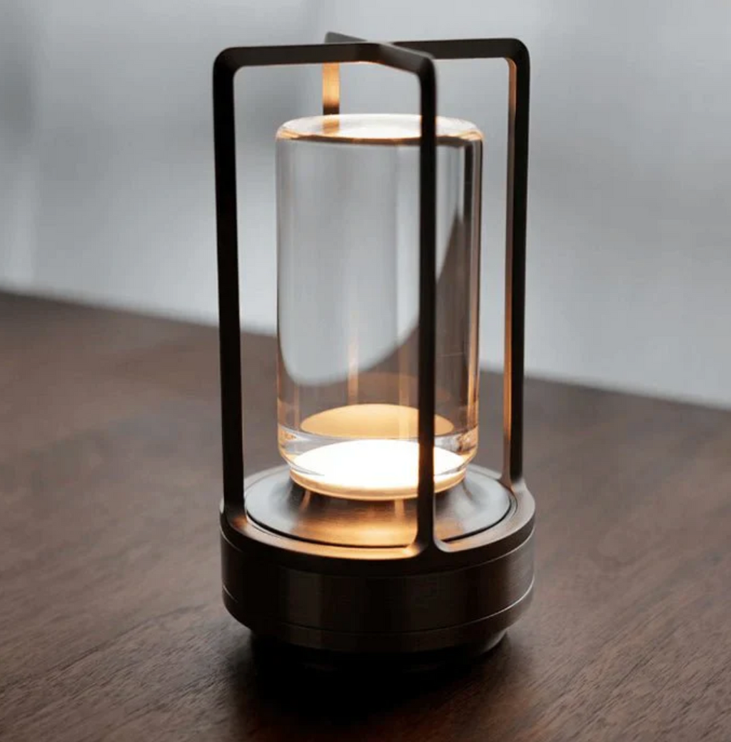 Crystal and Metal Wireless Table Lamp