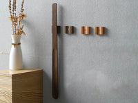 Magnetic Wooden Shoe Horn with Wall Mount