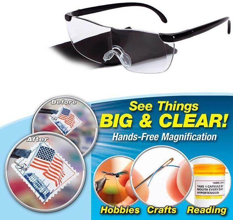 Hands-Free Magnifying Glasses - 250% Vision Boost