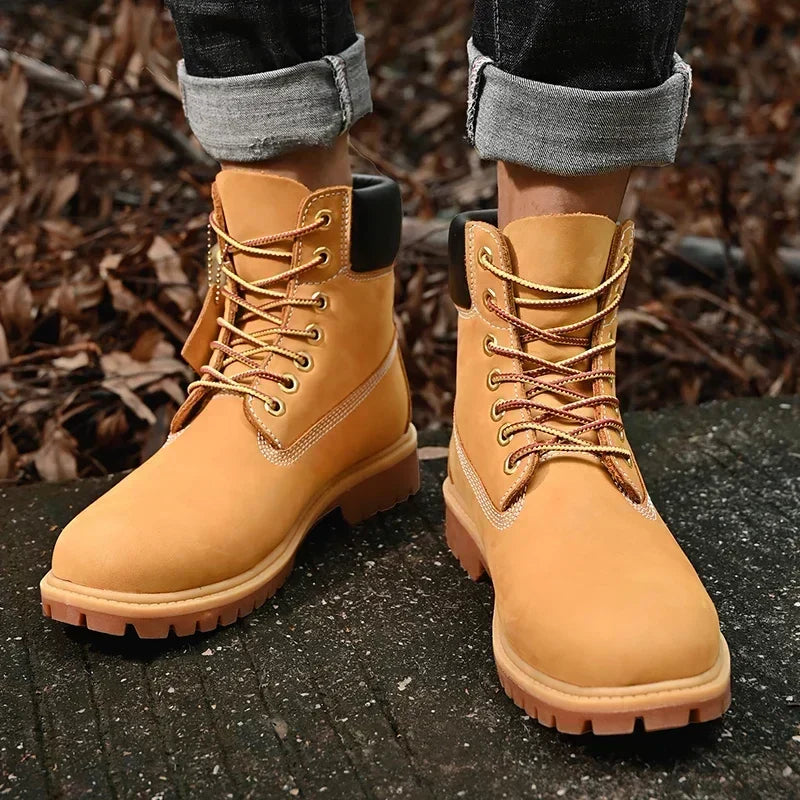 Men's and Women's High Top Boots for Outdoor Activities with Sturdy Sole