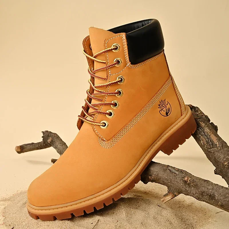 Men's and Women's High Top Boots for Outdoor Activities with Sturdy Sole