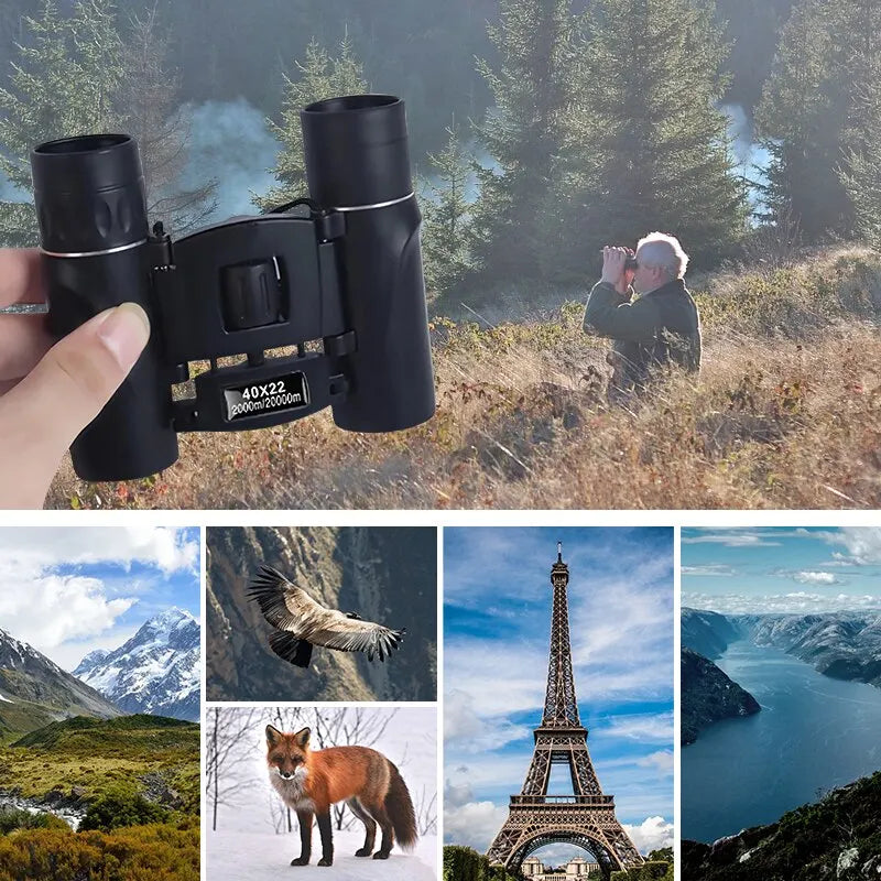 40x22 Professional Compact Binoculars for Outdoors
