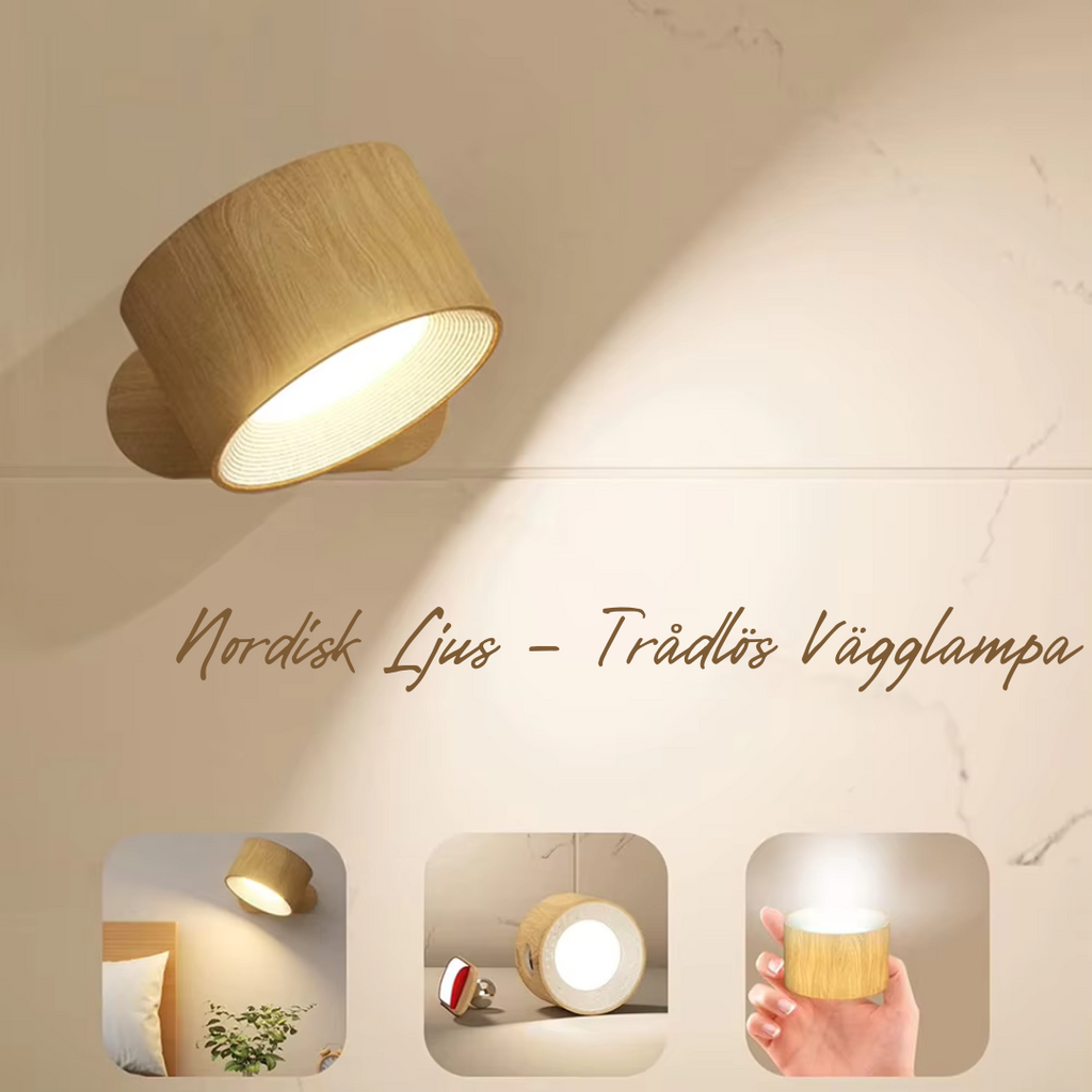 Nordisk Light – cordless, rechargeable, and remote-controlled wall lamp in Scandinavian design