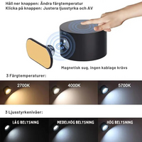 Scandinavian style cordless wall lamp with remote control