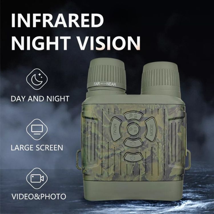 OptiClear Night Vision: 1000ft Infrared View, HD Display for Outdoors
