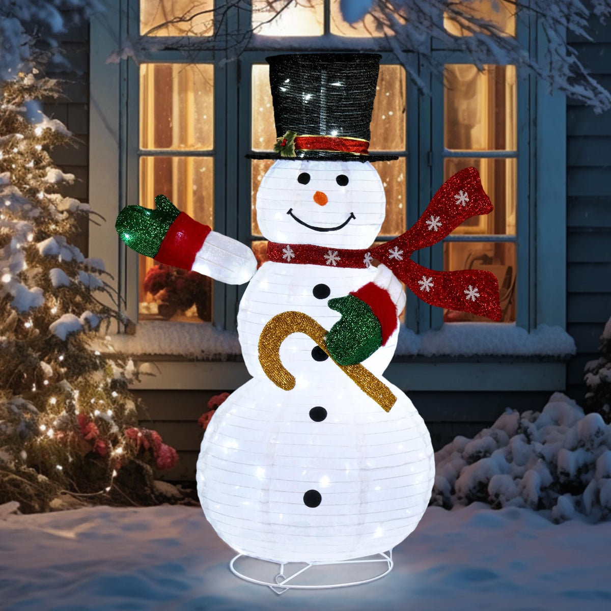 Outdoor Christmas Snowman Light Decoration