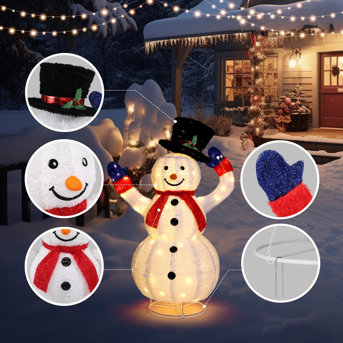 Christmas Snowman Lighted Decoration