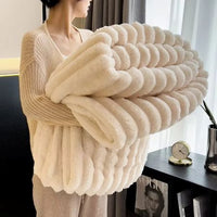 Plush Faux Fur Throw Blanket