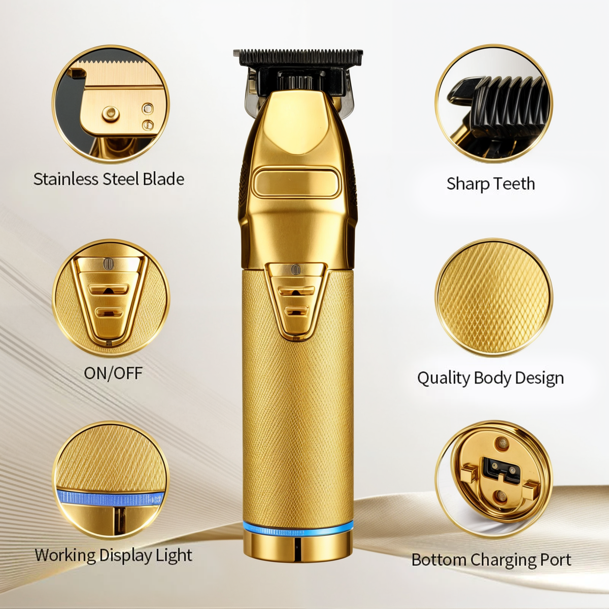 Cordless T-Blade Trimmer for Hair and Design