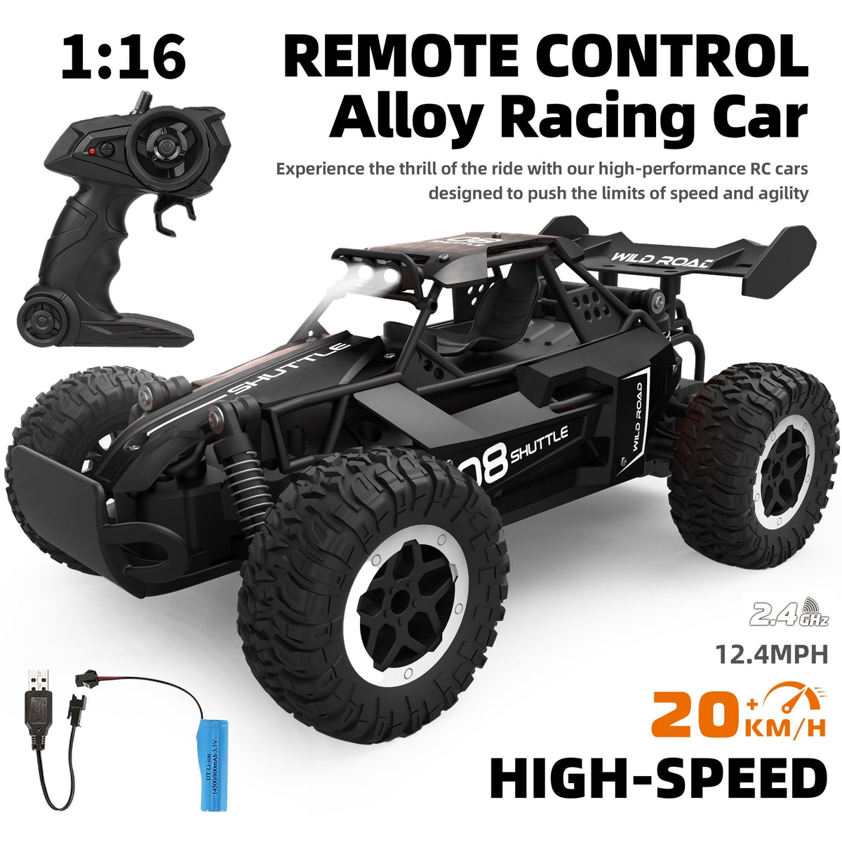 Remote Controlled Off-Road Alloy Racing Car