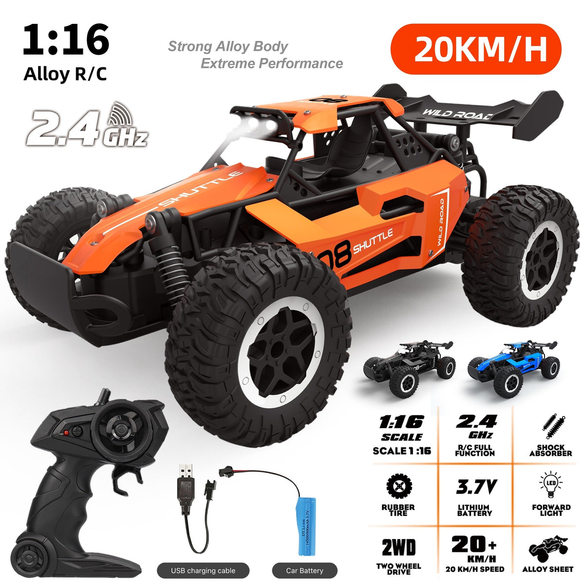 Remote Controlled Off-Road Alloy Racing Car
