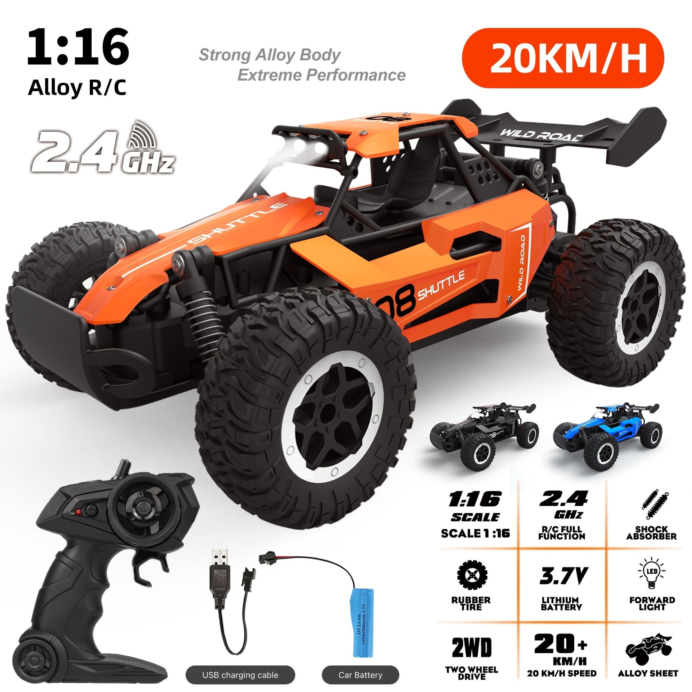 Remote Controlled Off-Road Alloy Racing Car