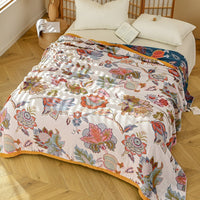 Reversible Floral Cotton Blanket
