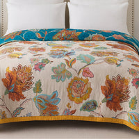 Reversible Floral Cotton Blanket
