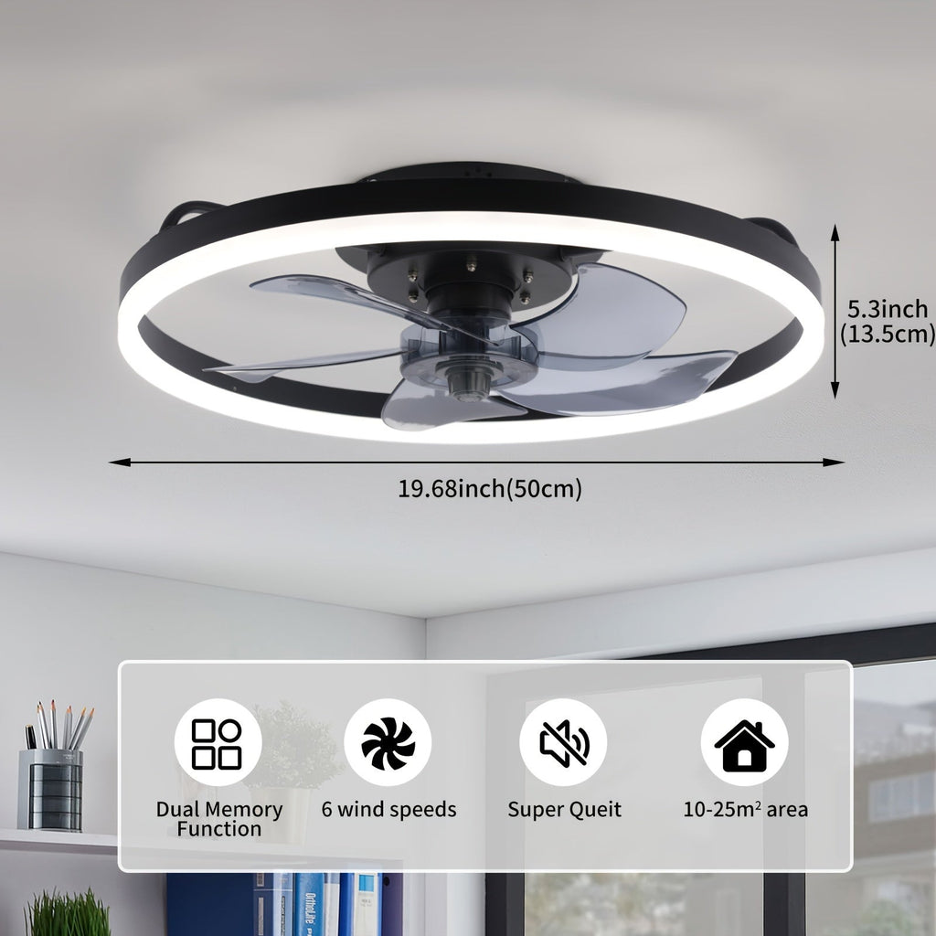 50cm Ceiling Fan with LED Ring Light