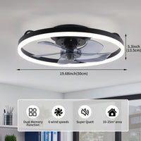 50cm Ceiling Fan with LED Ring Light