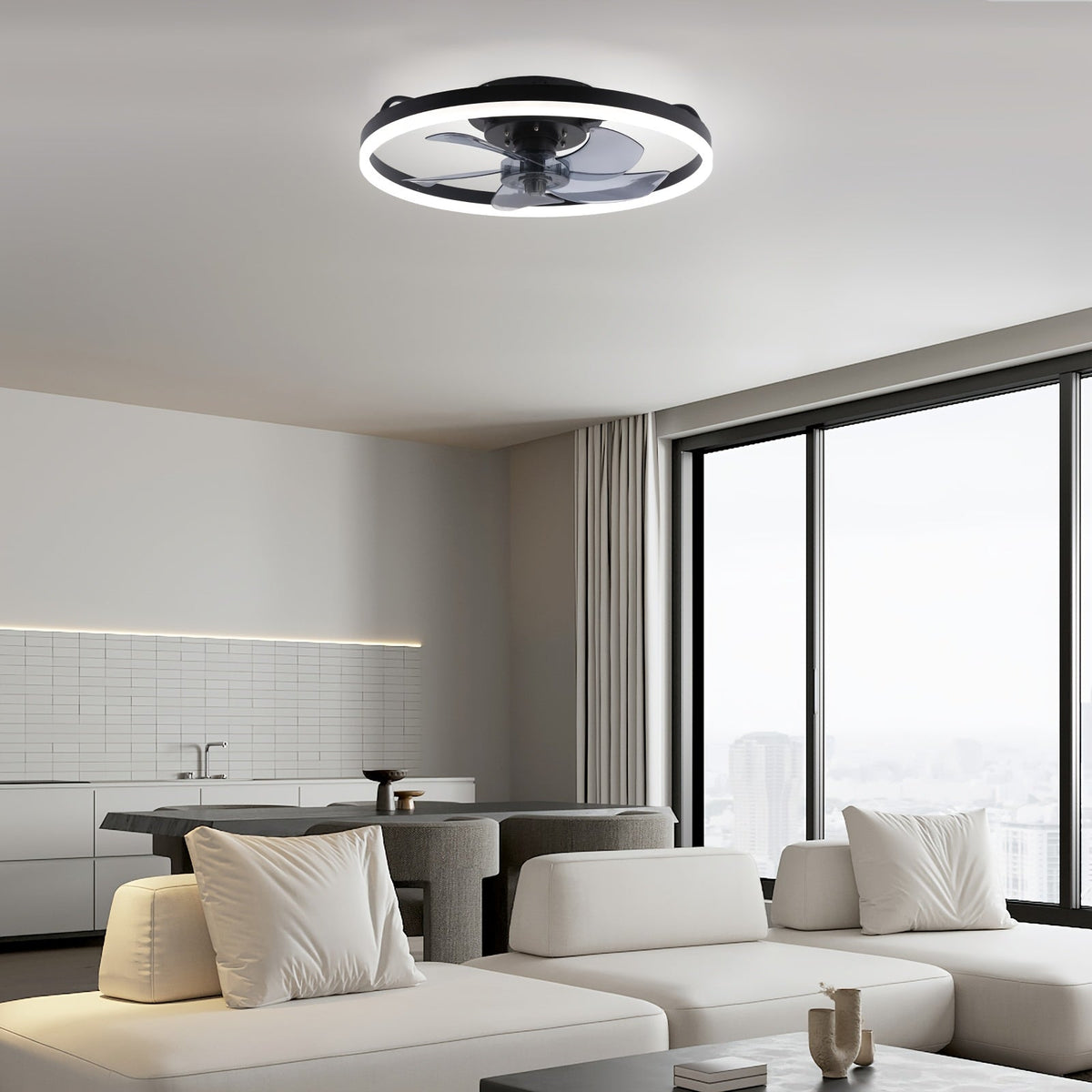 50cm Ceiling Fan with LED Ring Light
