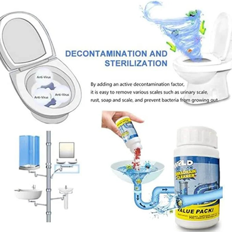 Fast Acting Pipe & Drain Unclogger
