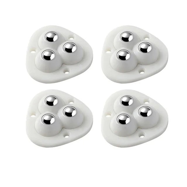 Self-adhesive fully swivel furniture moving wheels