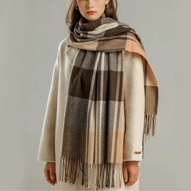 Classic Plaid Cashmere Wool Scarf - Nyvara Shop