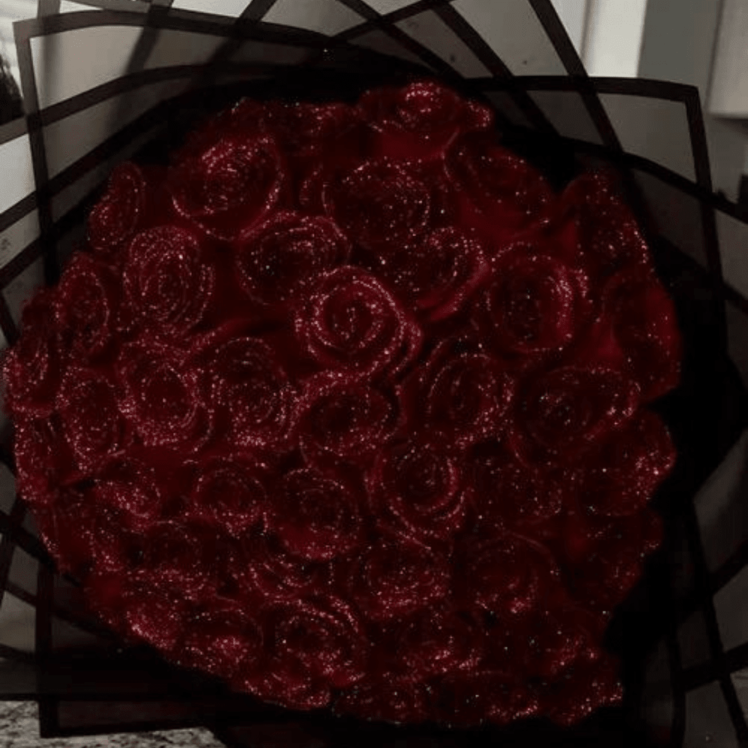 Fleurion Forever Bloom Rose | real preserved glitter rose for romantic gifts and home decoration