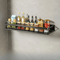Metal Wall Shelf for Kitchen | Space-Saving Storage | Black