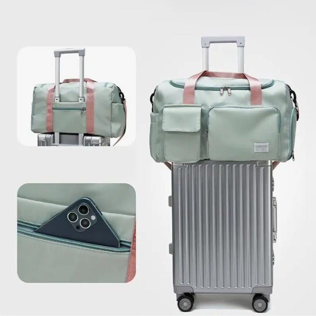 Multi-pocket travel bag, sports and gym bag with separate shoe compartment - Nyvara Shop