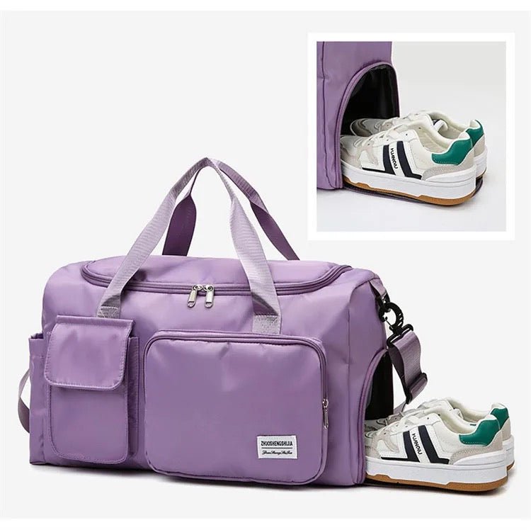 Multi-pocket travel bag, sports and gym bag with separate shoe compartment - Nyvara Shop