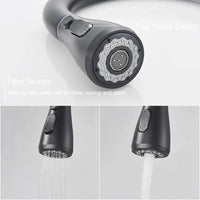 Retractable Kitchen Faucet w/ Single Lever & Spray, Steel - Nyvara Shop
