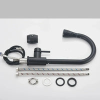Retractable Kitchen Faucet w/ Single Lever & Spray, Steel - Nyvara Shop