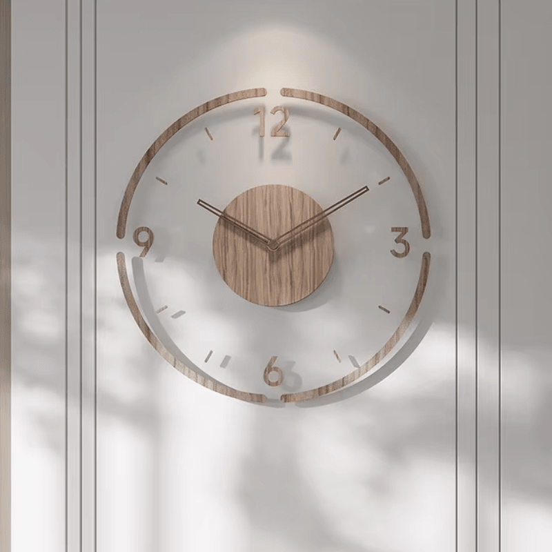 Scandinavian Wood Wall Clock - Silent Quartz Movement - Nyvara Shop