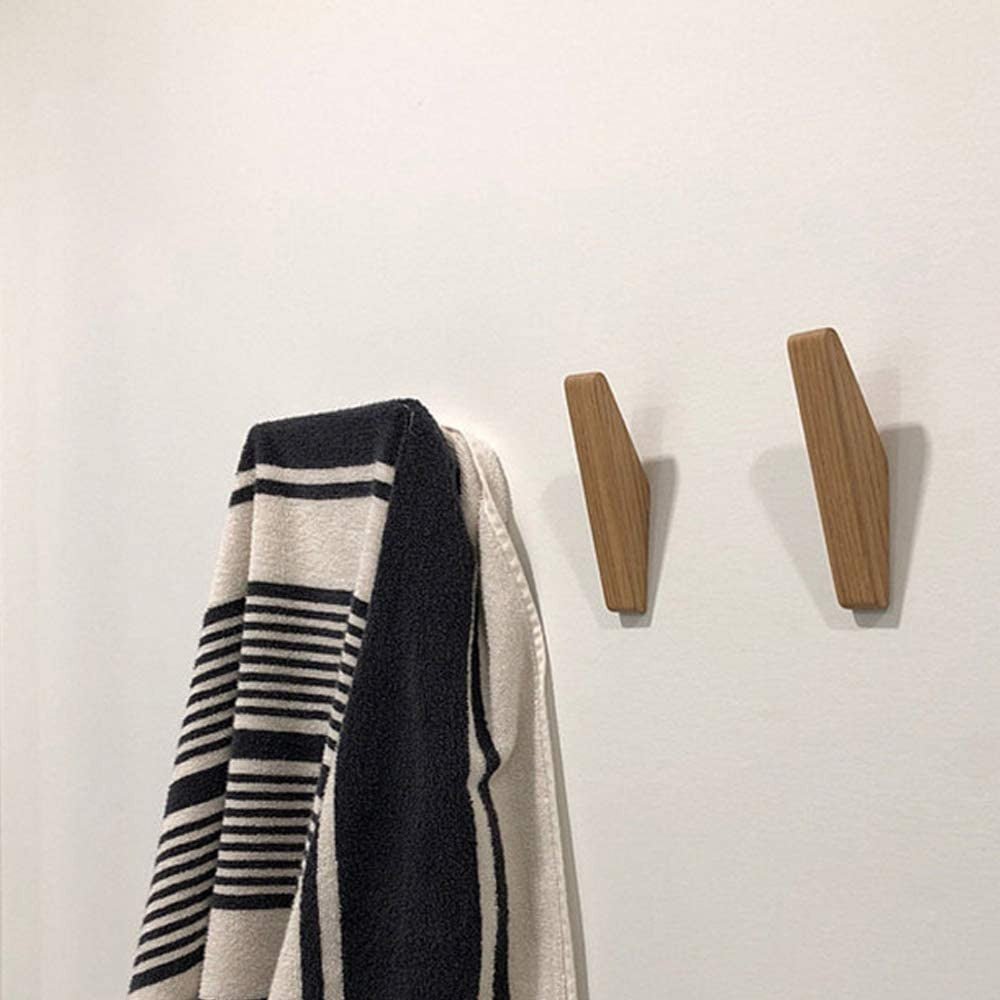 Set of 6 Natural Wood Wall Hooks - Nyvara Shop