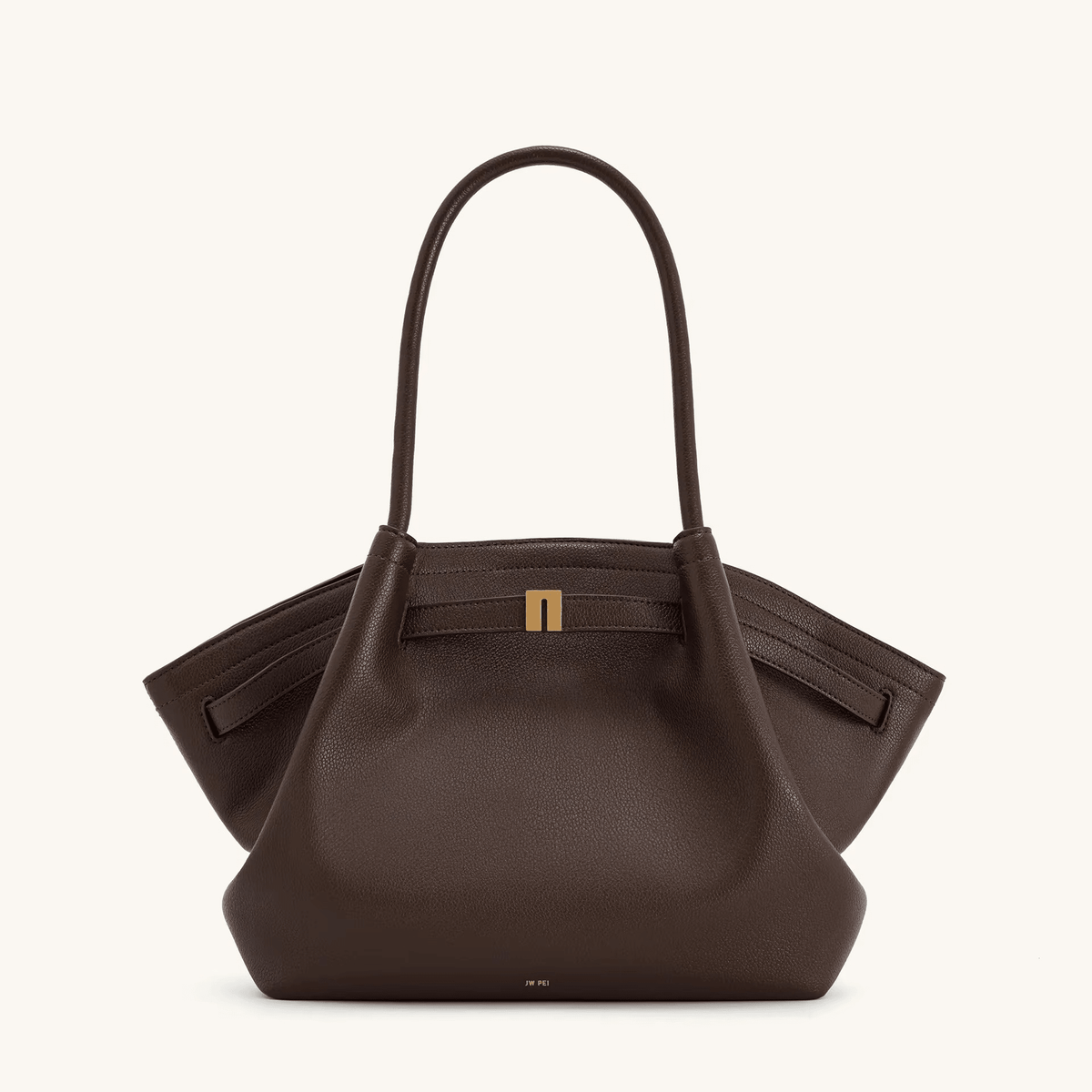 Shoulder Bag Hana Pattern Faux Suede Appearance and Large Capacity