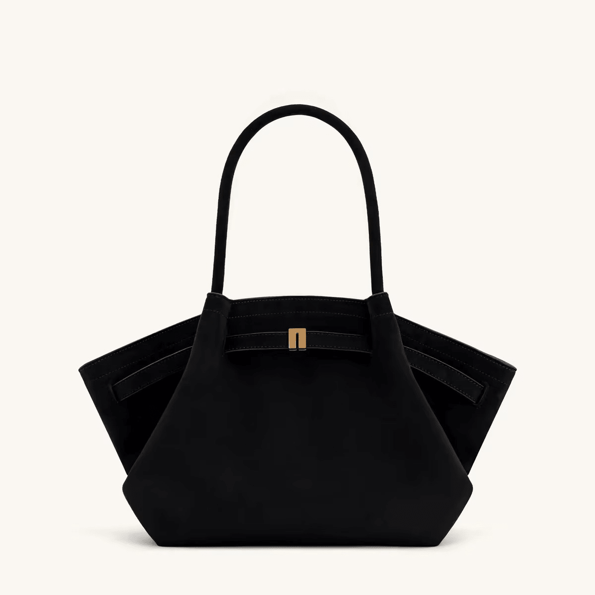 Shoulder Bag Hana Pattern Faux Suede Appearance and Large Capacity