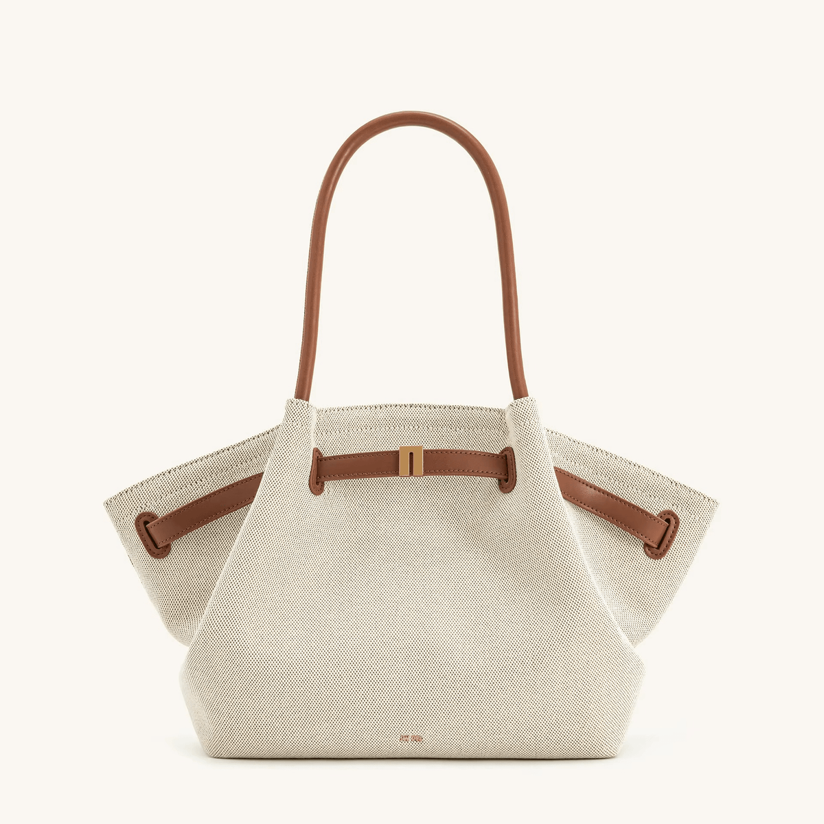 Shoulder Bag Hana Pattern Faux Suede Appearance and Large Capacity