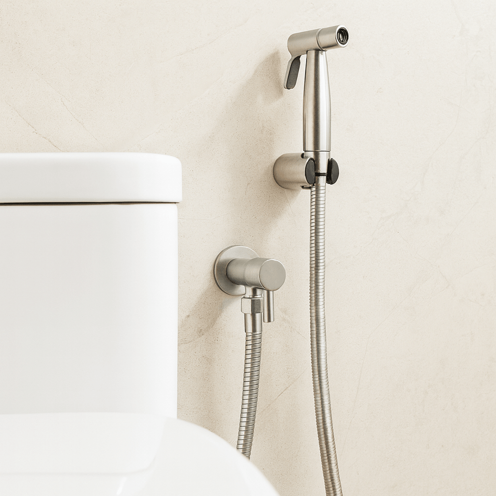 Bidet Sprayer in Stainless Steel – Wall Mounted with Adjustable Spray