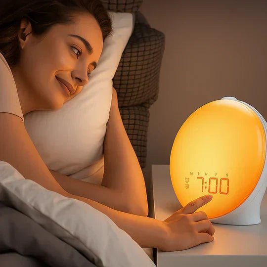 Sunrise Alarm Clock | Natural Wake-Up Light with Ambient Lighting for Deep Sleepers & Dark Mornings