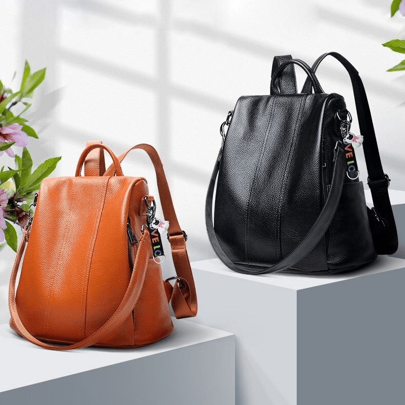 Theft-Proof Leather Backpack - Nyvara Shop