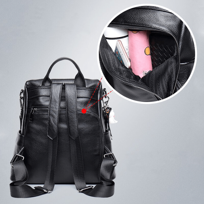 Theft-Proof Leather Backpack - Nyvara Shop