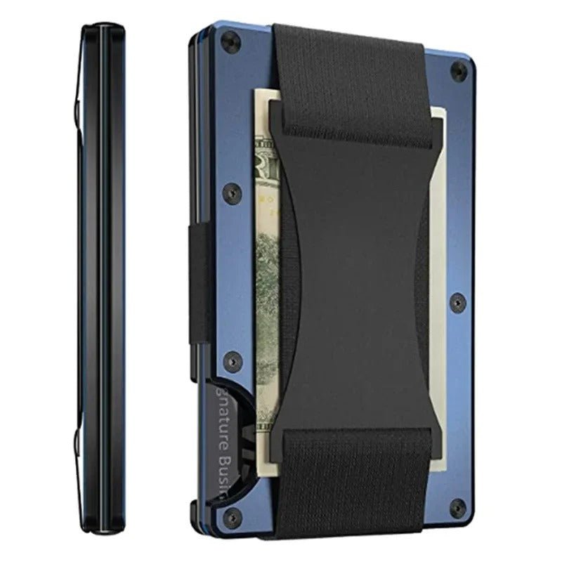 Titanium Matte Cobalt Cardholder – Slim & Stylish RFID Wallet for Men & Women