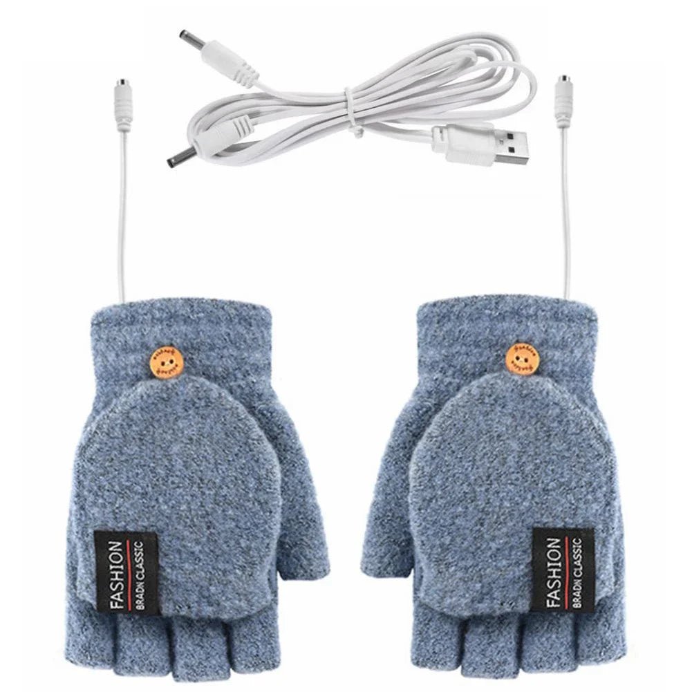 USB Rechargeable Heated Wave Gloves