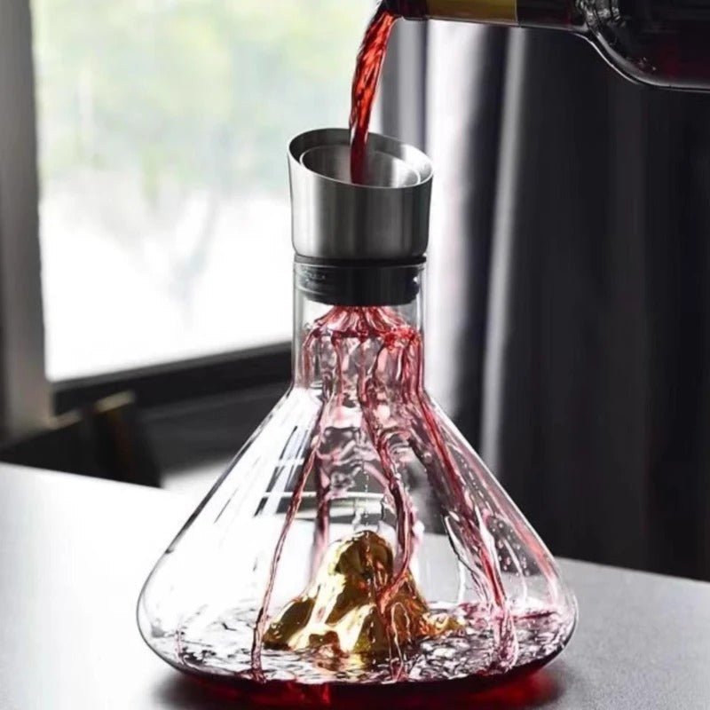 Premium Wine Decanter | Lead-Free Crystal with Rapid Aeration & Filtration for Enhanced Tasting Experience