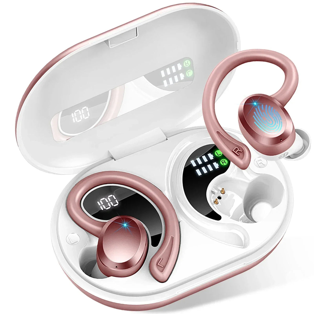 Wireless Earbuds with Long Battery Life – SecureFit – (1+1 FREE)