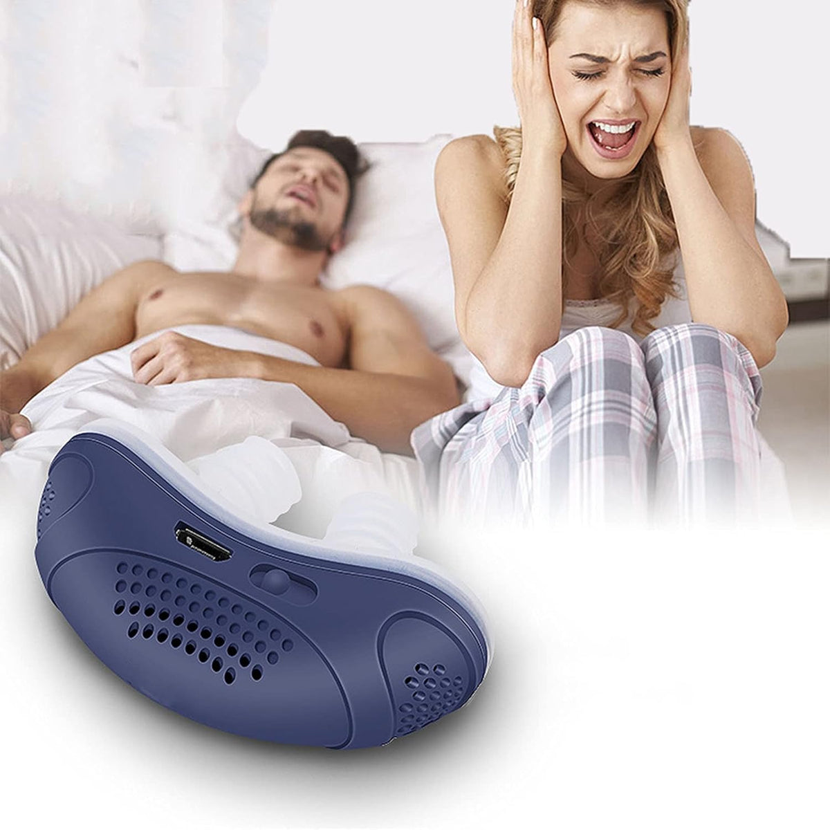 Sleepless, Maskless, Micro-CPAP Anti-Snoring