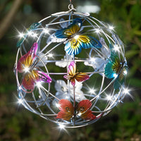 Solar Lighted Mesh Butterfly Orb