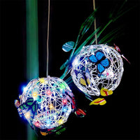 Solar Lighted Mesh Butterfly Orb
