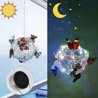 Solar Lighted Mesh Butterfly Orb