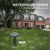 Solar-Powered Ultrasonic Pest Repeller | Repels Moles & Rodents | Waterproof, 400Hz, Garden Protection Outdoor