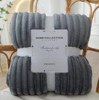 Striped Flannel Fleece Blanket