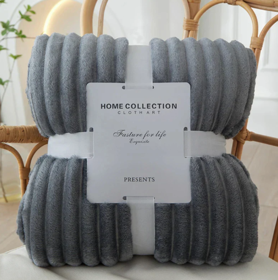 Striped Flannel Fleece Blanket